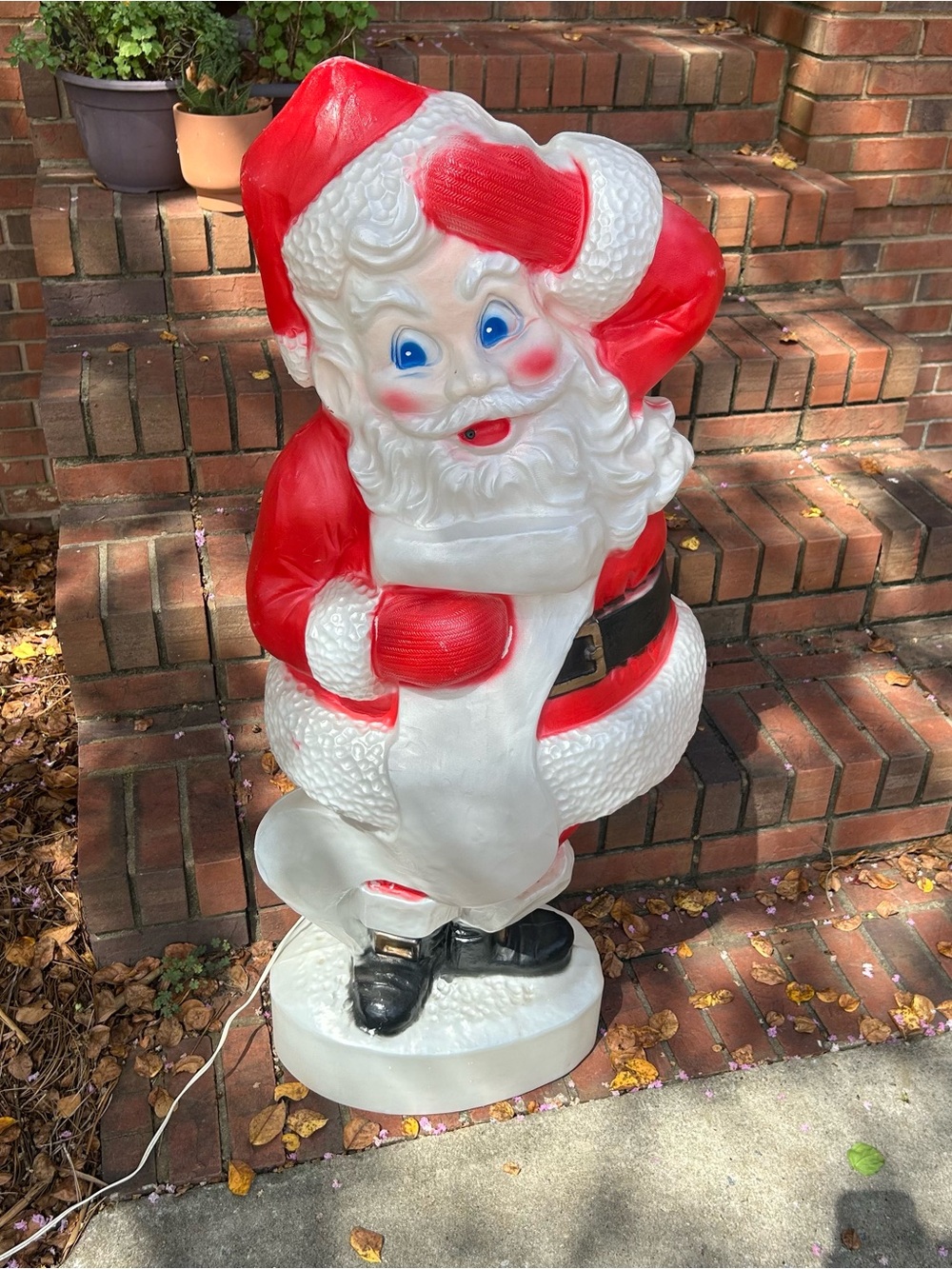 Vintage Blow Mold Light Up Santa - Picture 5 of 7